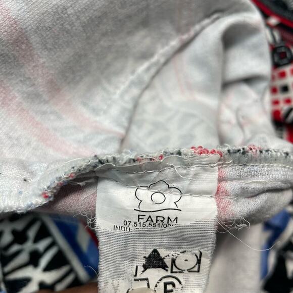 FARM RIO Aztec Print Puff Sleeve Dress Sz Small - Picture 8 of 10